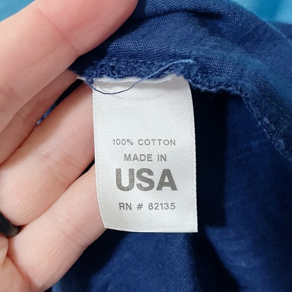 Fresh Produce Ombré Blue Sleeveless Tank Top Keyhole Back Size Medium Beach 90s - Picture 7 of 8